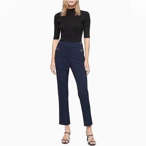 Calvin Klein Navy Straight Leg Women's Pants